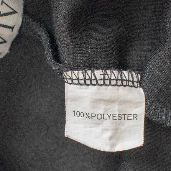 Black Stretchy Pants with Knit Red Side Racing Stripes - Picture 9 of 9